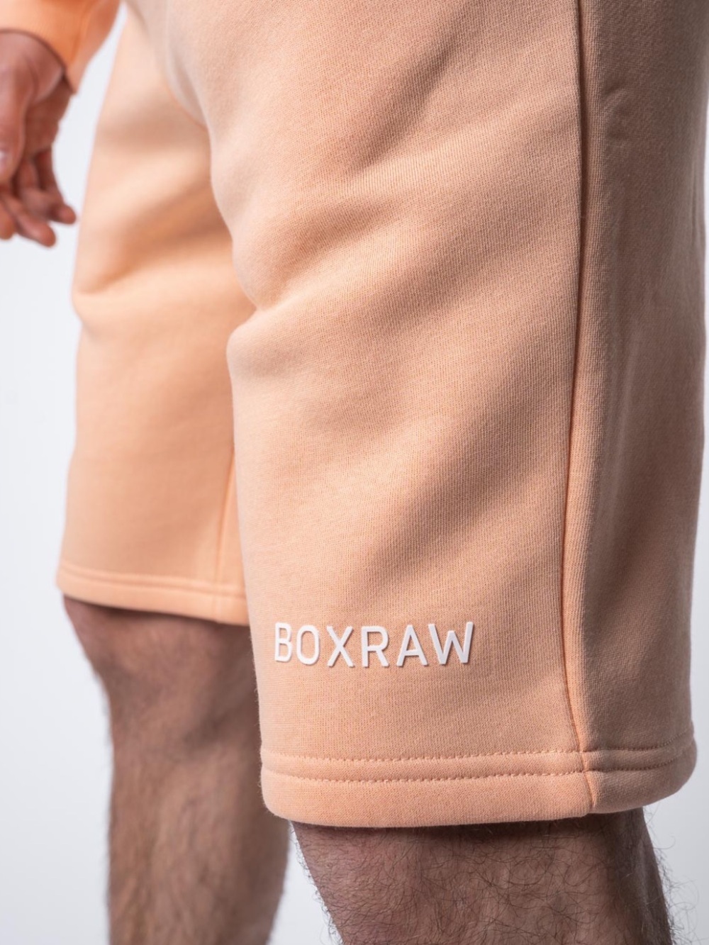BOXRAW Men's Salmon (Peach) Heavy Cotton Active Shorts Size XL